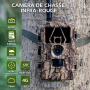 Caméra de chasse 4G 60 MP 8K PIR champ 110° détection 20 m