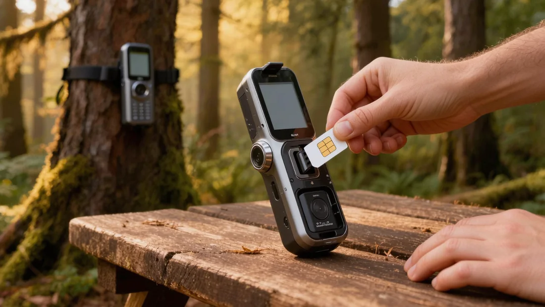 Insertion d'une carte SIM prépayée dans une caméra de chasse 4G