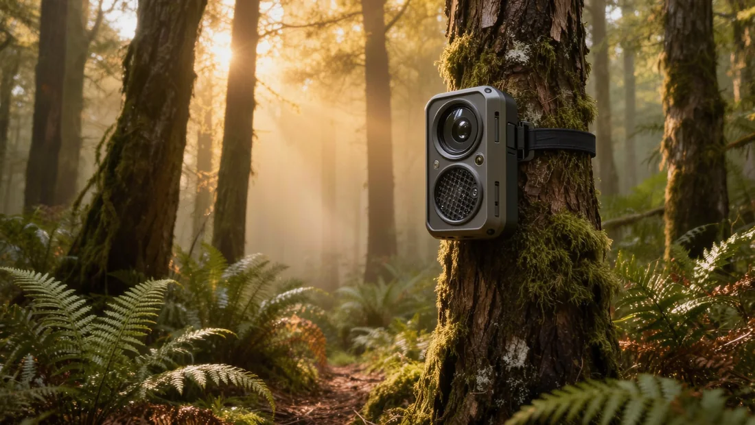 Caméra de chasse 4G positionnée face à un passage de gibier