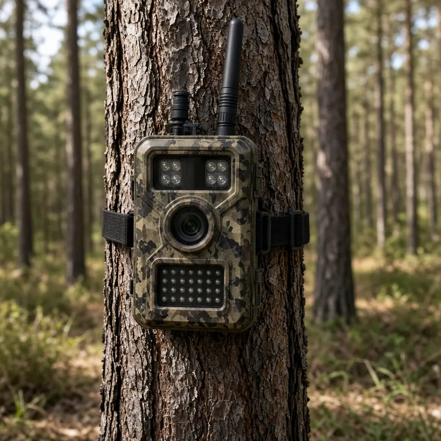 Caméra de chasse 4G en forêt